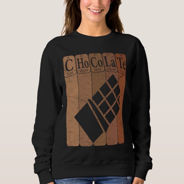Sweatshirt Chocolate Periodic Table Elements Chocoholic Choco (Devant)