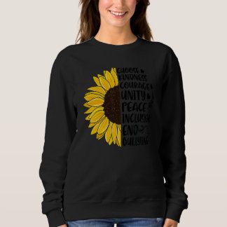 Sweatshirt Choisissez Kindness Courage Unité de tournesol de 