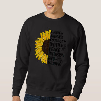 Sweatshirt Choisissez Kindness Courage Unité de tournesol de 