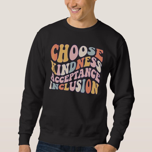 Sweatshirt Choisissez la bonté Acceptation Inclusion Orange U (Devant)