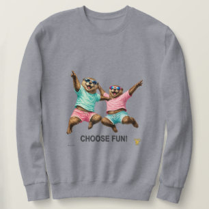 Sweatshirt Choisissez le duo de loutres amusantes