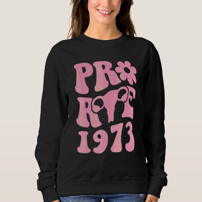 Sweatshirt Choix Pro Roe 1973 Fleur Utérus Rose 1 (Devant)