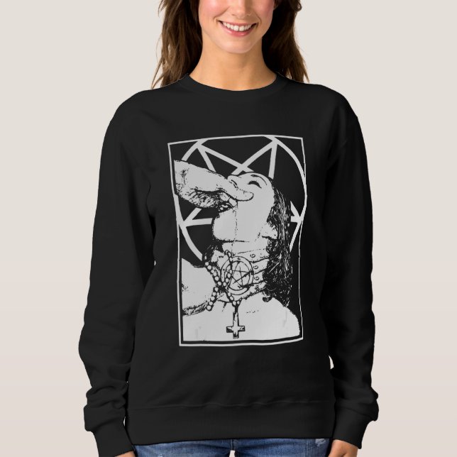 Sweatshirt Choke Me Satan (Devant)
