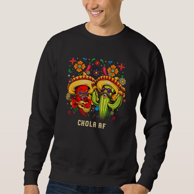 Sweatshirt Chola AF Patriotic Latina Patriotism Mexican Ameri (Devant)