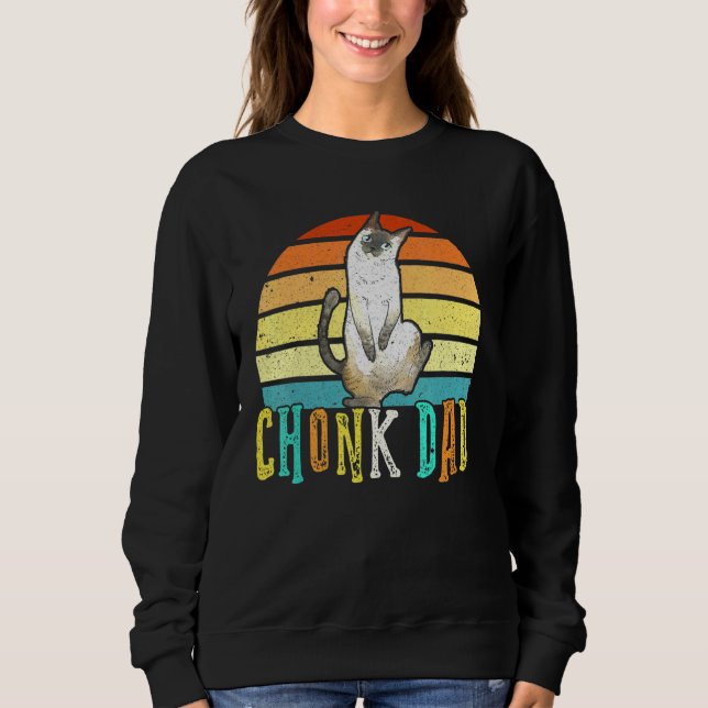 Sweatshirt Chonk Chat Papa Mème Retro Style Daddy Chats Mèmes (Devant)