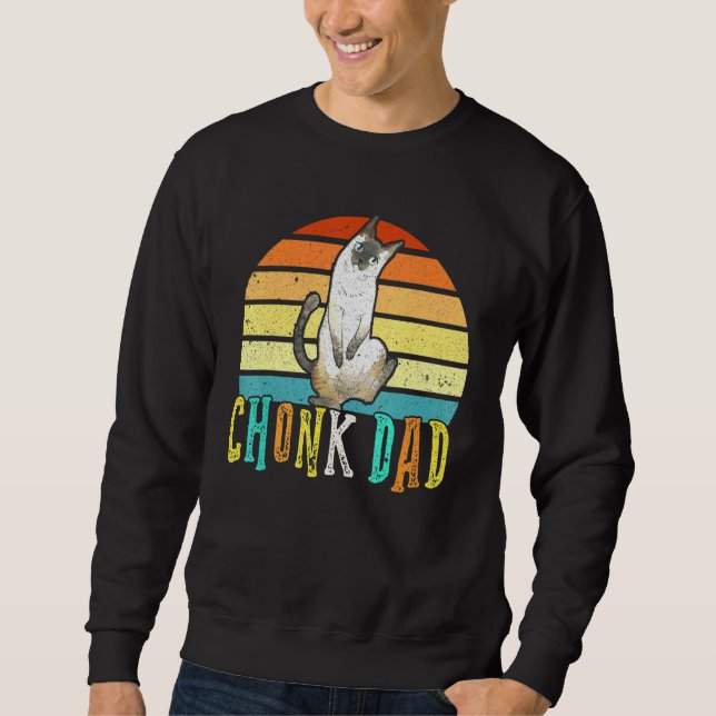 Sweatshirt Chonk Chat Papa Mème Retro Style Daddy Chats Mèmes (Devant)