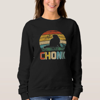 Sweatshirt Chonk Chat Scale Meme Retro Style Chats Vintages M