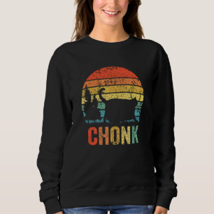 Sweatshirt Chonk Chat Scale Meme Retro Style Chats Vintages M