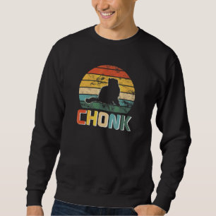Sweatshirt Chonk Chat Scale Meme Retro Style Chats Vintages M