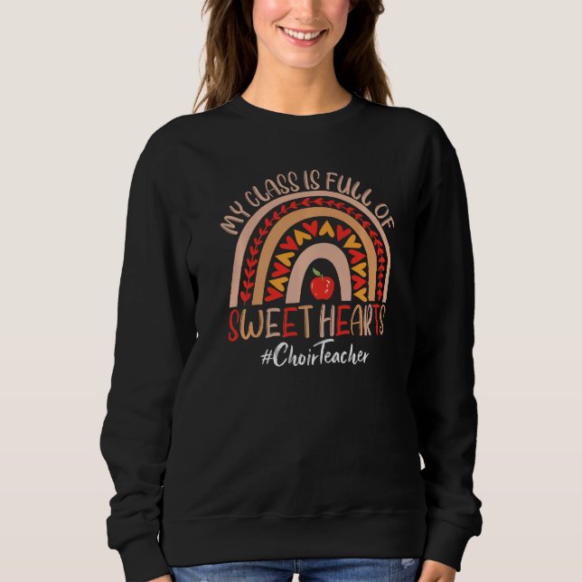 Sweatshirt Chorale Professeur Ma Classe Est Pleine De Coeurs  (Devant)