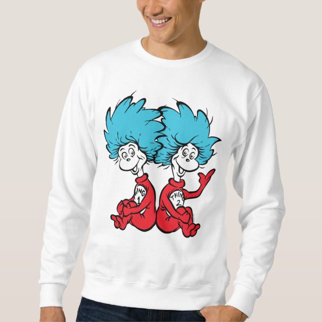Sweatshirt Chose Un et Chose Deux du Chat au Chapeau (Devant)