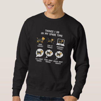 Sweatshirt Choses que je fais dans mon temps libre Chien York