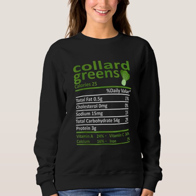 Sweatshirt Chou Collard Nutrition Aliment Costume de Thanksgi (Devant)