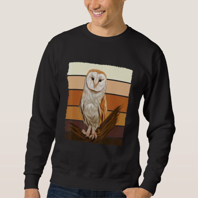 Sweatshirt Chouette effraie vintage (Devant)