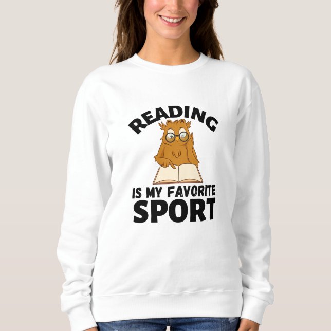 Sweatshirt Chouette Lecture Livres Lecture Est Mon Sport Préf (Devant)