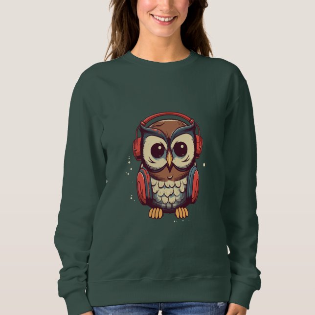 Sweatshirt Chouette musicale (Devant)
