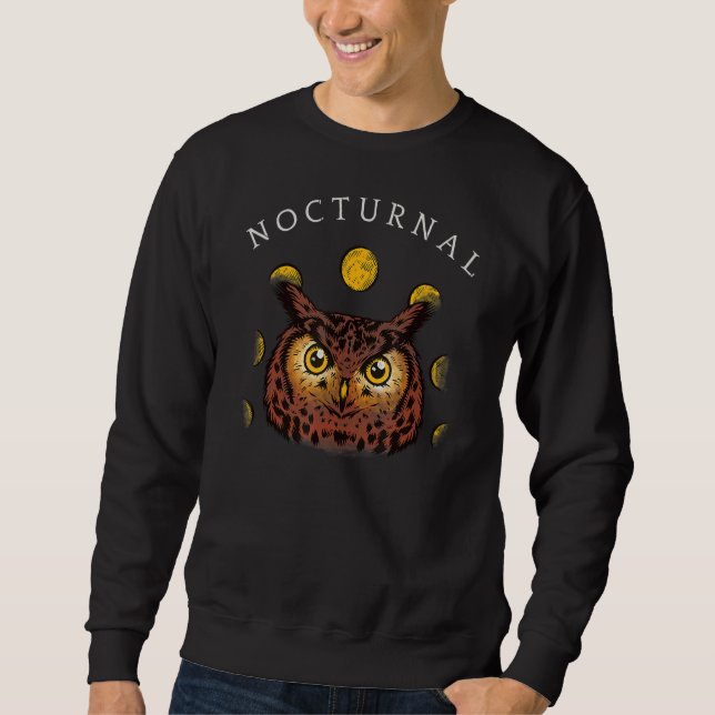 Sweatshirt Chouette nocturne (Devant)