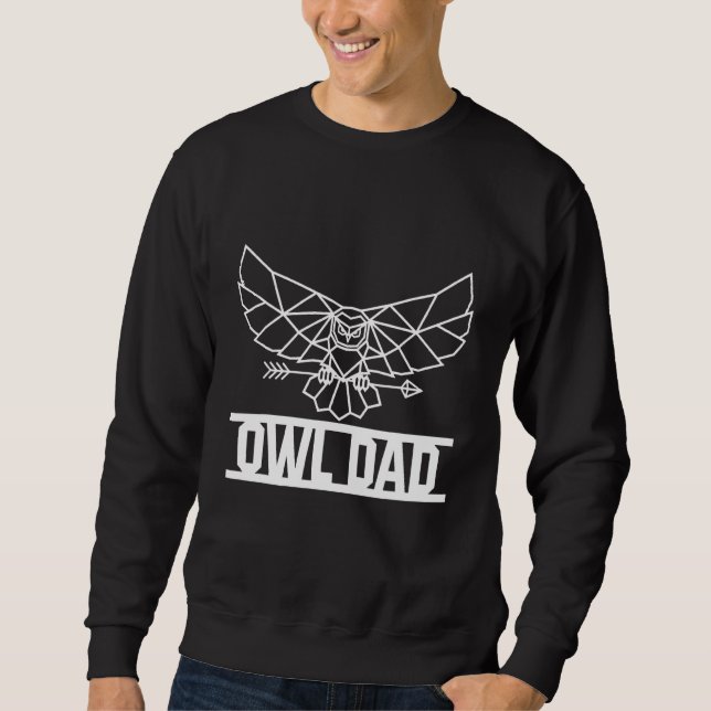Sweatshirt Chouette papa Cool Abstrait Aigle Chouette Proprié (Devant)