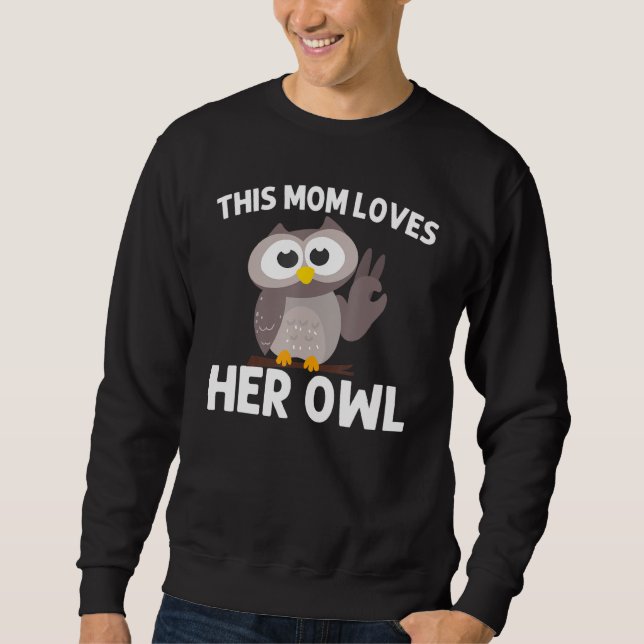 Sweatshirt Chouette Pour Maman Femmes Chouettes Oiseaux Noctu (Devant)
