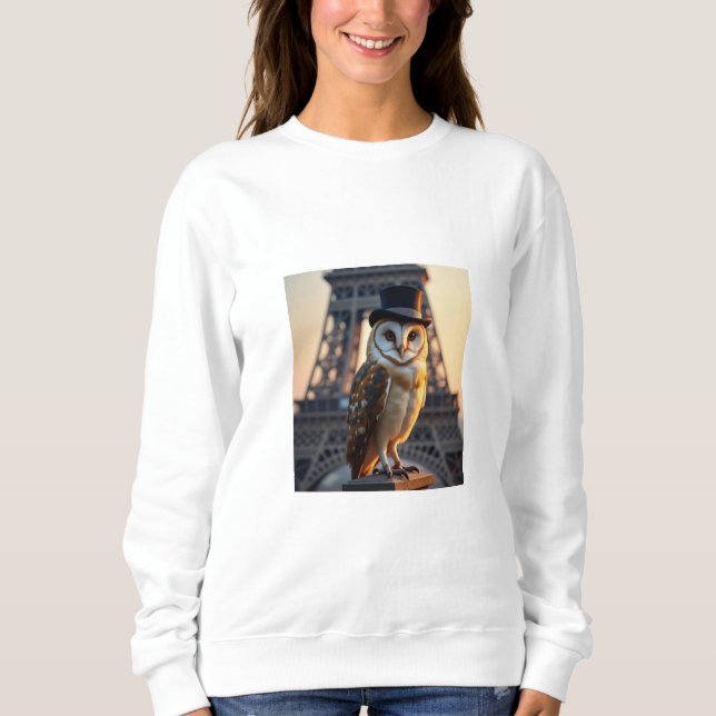 Sweatshirt Chouette Tour Eiffel (Devant)