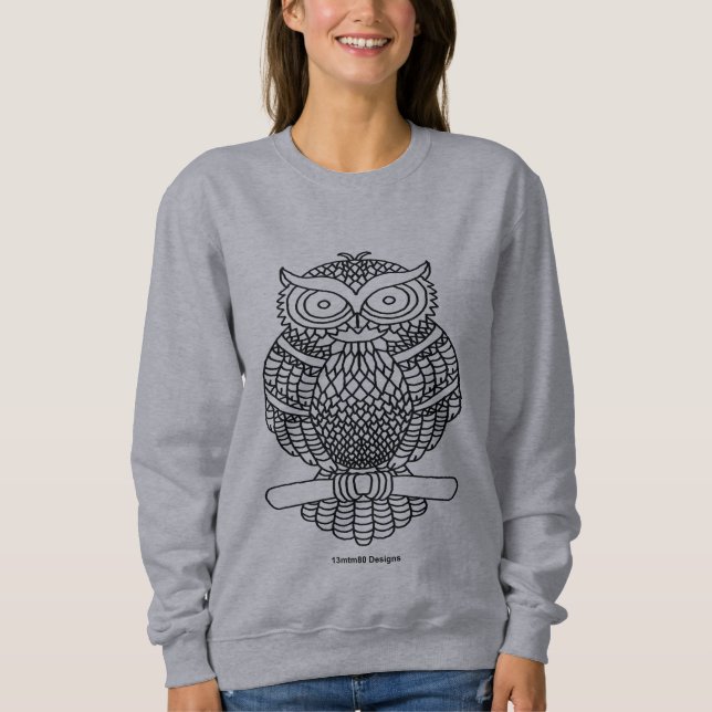 Sweatshirt Chouette (vif) - Sweat-shirt pour femme (Devant)