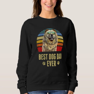 Sweatshirt Chow Chow Meilleur Chien Papa Jamais Retro Sunset