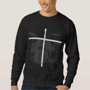 Sweatshirt Chrétien Batteur Jésus Christ Bâtons à tambour Cro