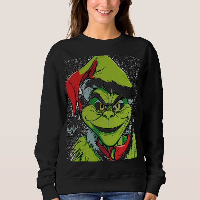 Sweatshirt Chrismas grinch sweat-shirt for women  (Devant)