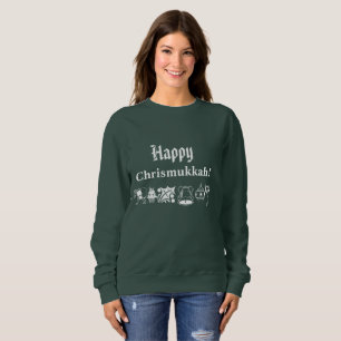 Sweatshirt Chrismukkah heureux avec des illustrés