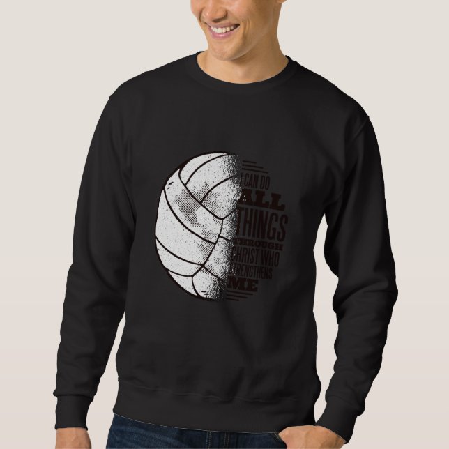 Sweatshirt Christ de volleyball (Devant)