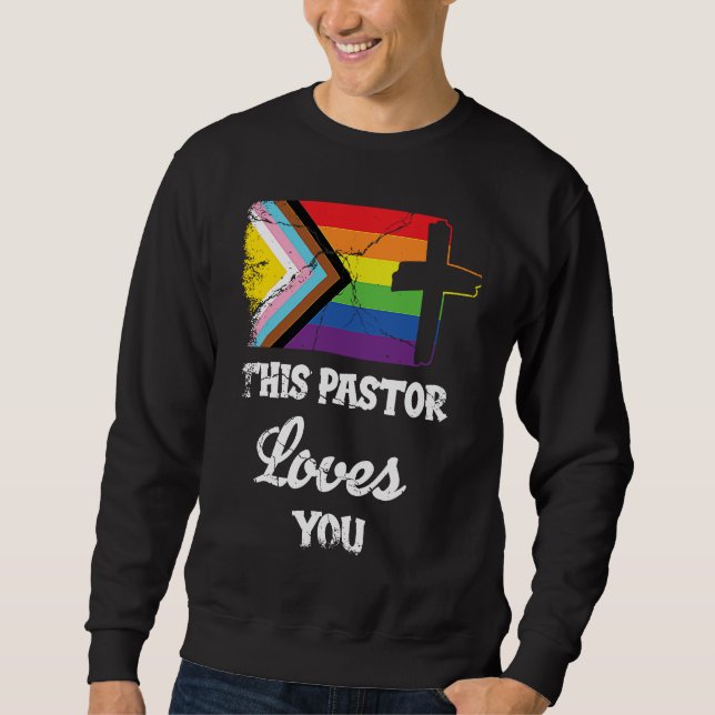 Sweatshirt Christian Ally Inclusive Pride Clergy This Pastor  (Devant)