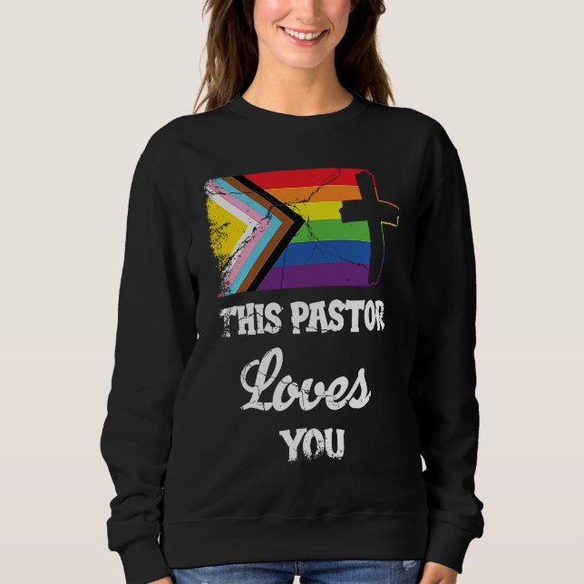 Sweatshirt Christian Ally Inclusive Pride Clergy This Pastor  (Devant)