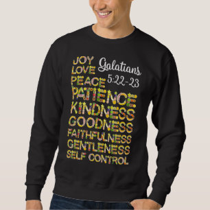 Sweatshirt Christian Bible Verse Fruit of The Spirit Galatian