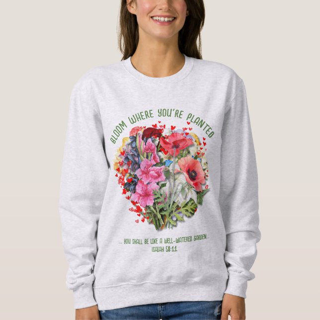 Sweatshirt Christian BLOOM OÙ VOUS ÊTES PLANTÉ Floral (Devant)