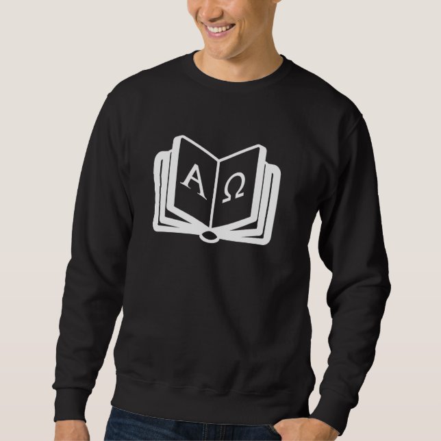Sweatshirt Christian Design Featuring Alpha and Omega Bible C (Devant)