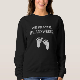 Sweatshirt Christian Faire-part de grossesse Nous avons prié