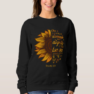 Sweatshirt Christian Faith Love Sunflower Scripture Religious
