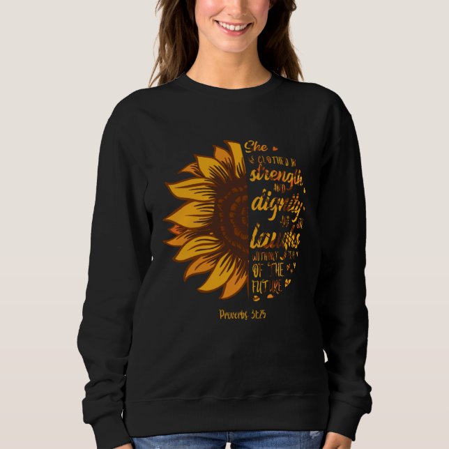 Sweatshirt Christian Faith Love Sunflower Scripture Religious (Devant)