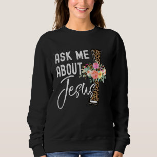 Sweatshirt Christian Graphisme Tee - shirt Cool Leopard I Lov