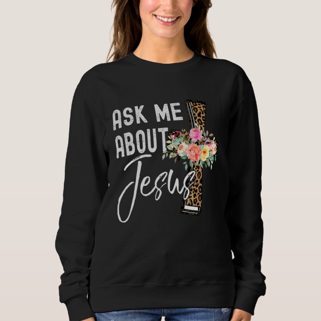 Sweatshirt Christian Graphisme Tee - shirt Cool Leopard I Lov (Devant)