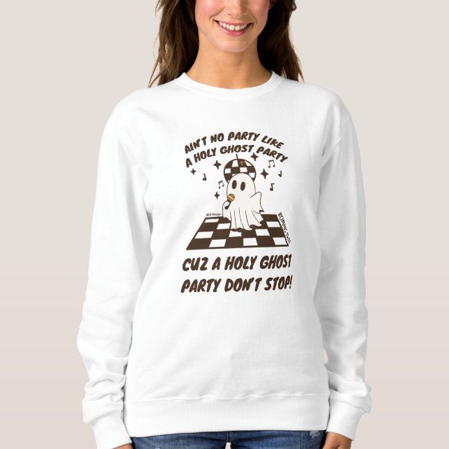 Sweatshirt Christian Halloween mignon Saint-fantôme sweatshir (Devant)