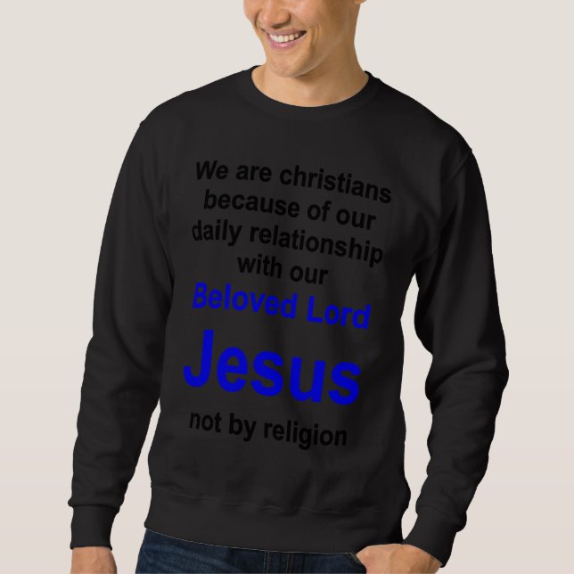 Sweatshirt Christian lifestyle Multilingual Series English ve (Devant)