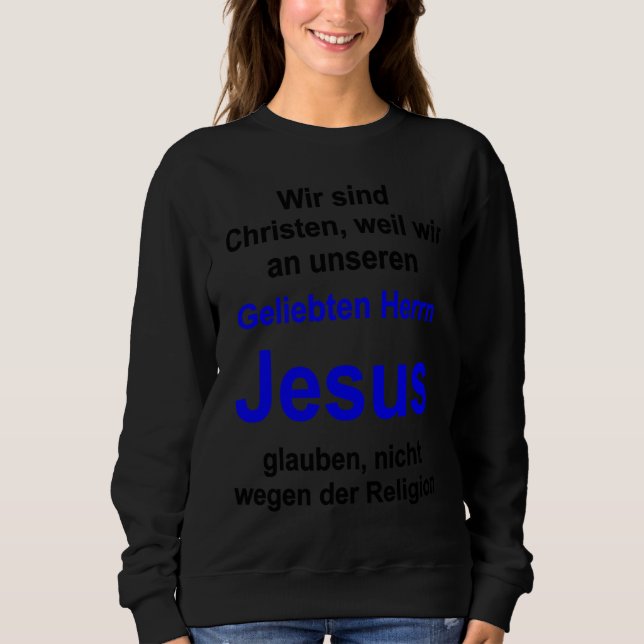 Sweatshirt Christian lifestyle Multilingual Series German ver (Devant)