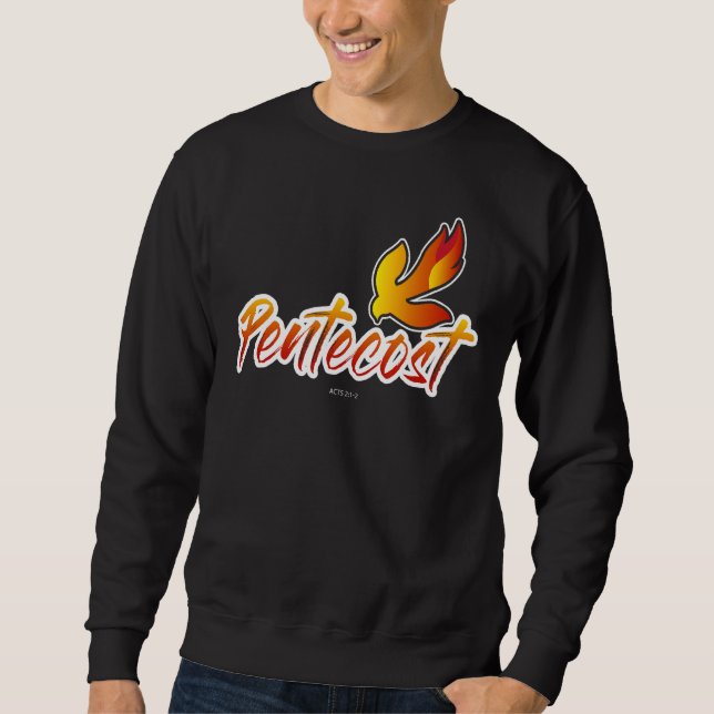 Sweatshirt Christian Pentecost Acts 2 Holy Spirit Flame Taile (Devant)