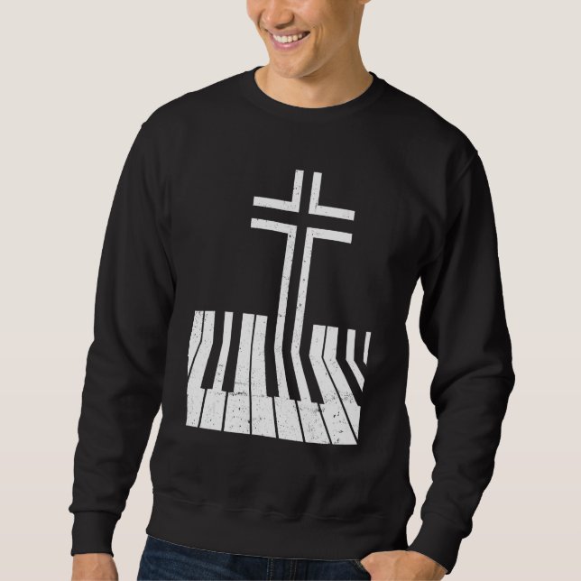 Sweatshirt Christian Piano Player Funny Design Piano Teacher  (Devant)