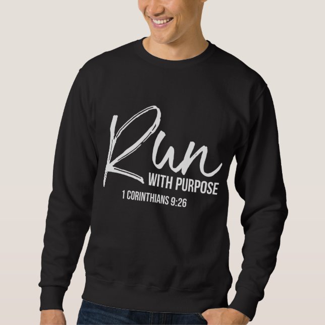 Sweatshirt Christian Runner Gift Gear Run Avec Purpos (Devant)