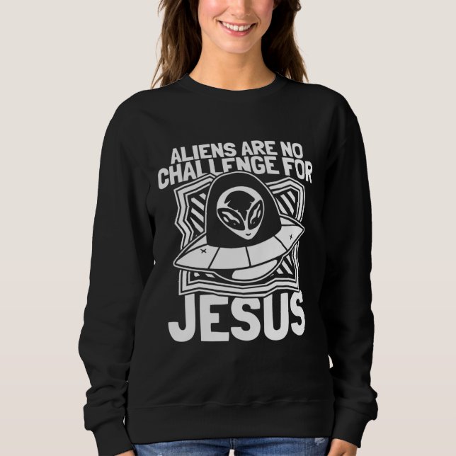 Sweatshirt Christian Spaceship Christianity Catholic Bible Al (Devant)