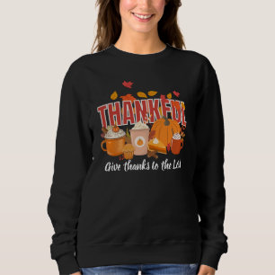Sweatshirt Christian Thanksgiving Citrouille MERCI
