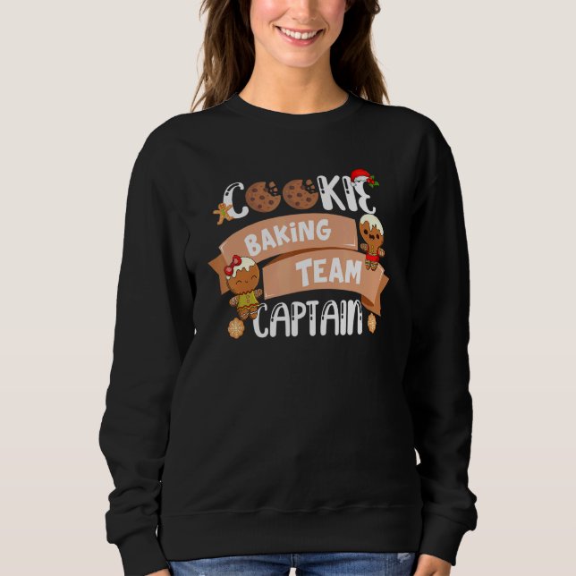 Sweatshirt Christmas Baking Team Captain Cookie Gingerbread B (Devant)
