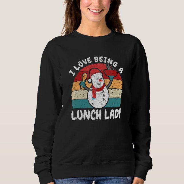Sweatshirt Christmas Chef Snowman Xmas Ladys I Love Being A L (Devant)